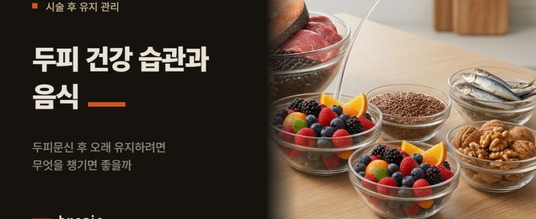 두피문신 후 유지에 도움되는 두피 건강 습관과 음식